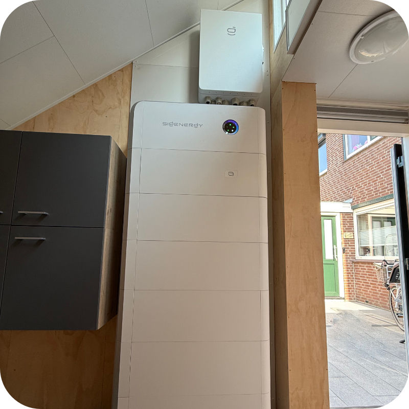 installatie thuisbatterij sigenergy stroom loods