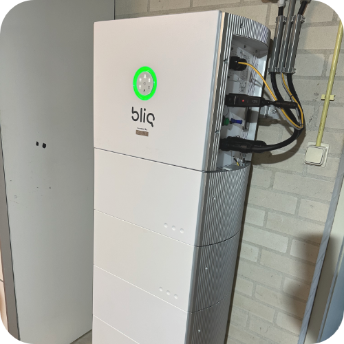 installatie van een thuisbatterij stroom loods